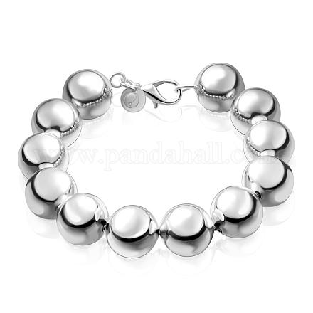 14mm Brass Ball Chain Bracelets for Women BJEW-BB12484-1