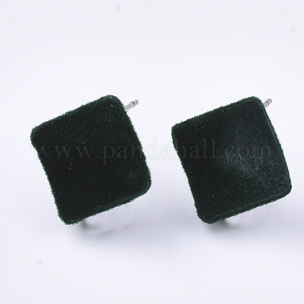 Accessoires de puces d'oreilles en fer flocky X-IFIN-S704-35B-1