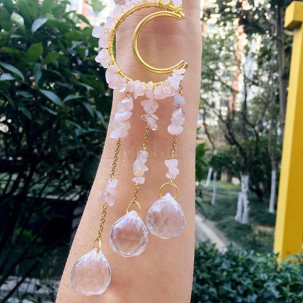 Металлические подвески со стеклянными украшениями PW-WG65739-06-1