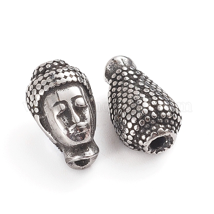 Buddhist 304 Stainless Steel Beads STAS-G222-11AS-1