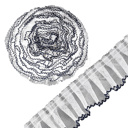 Gorgecraft Polyester Pleated Lace Trims SRIB-GF0001-31B-1