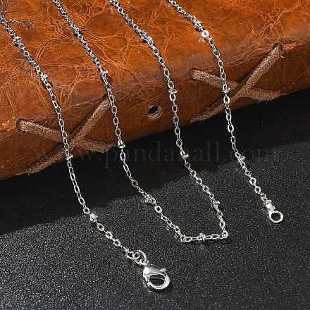 2 мм стойка покрытие латунные спутниковые цепи ожерелья для женщин мужчин MAK-L044-11P-1