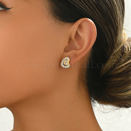 Элегантные латунные серьги-гвоздики ZT2214-3-1