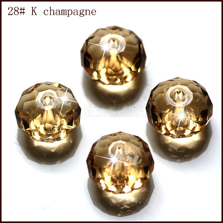 Abalorios de cristal austriaco de imitación SWAR-F068-4x6mm-28-1