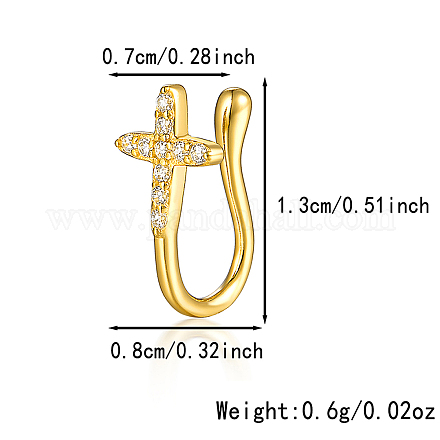 925 кольцо для носа из стерлингового серебра с прозрачным паве из циркония VW3837-11-1