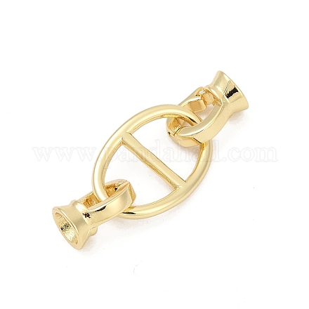 Овальные латунные раскладывающиеся застежки KK-U062-43G-1