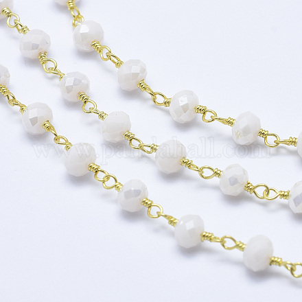 Chaînes de perles de verre faites à la main de 3.28 pied X-CHC-P005-11G-1