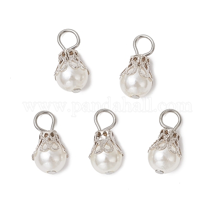 Круглые акриловые подвески с имитацией жемчуга PALLOY-JF04002-02-1