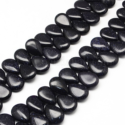 Synthetic Blue Goldstone Pendant Beads Strands G-R307-01-1