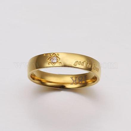 Laiton design simple anneaux zircone cubique de doigts pour les femmes RJEW-BB13324-6-1