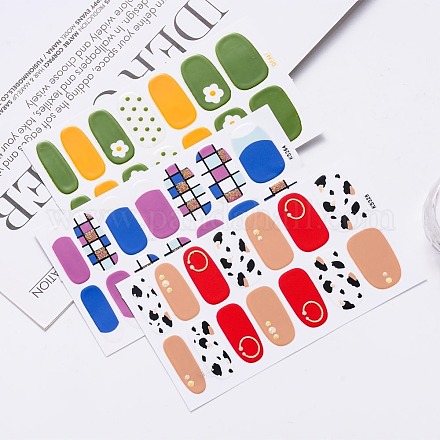 Nail Art Stickers Decals Full-Cover Designs MRMJ-Q063-KS-M-1
