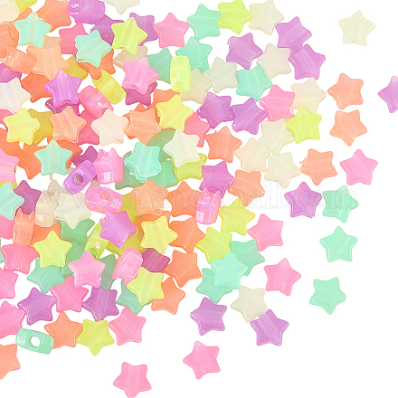 2 пакетик светящихся пластиковых бусин KY-SP0001-65A-1