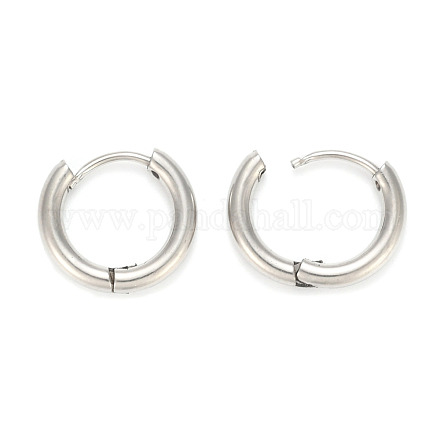 202 Stainless Steel Huggie Hoop Earrings A-EJEW-O087-06F-P-1