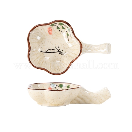 Керамическая чернильница в форме цветка сливы OFST-WH0816-010B-1