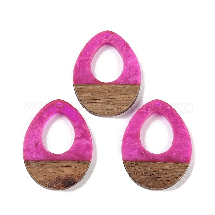 Подвески из смолы и дерева WOOD-F015-17D-1