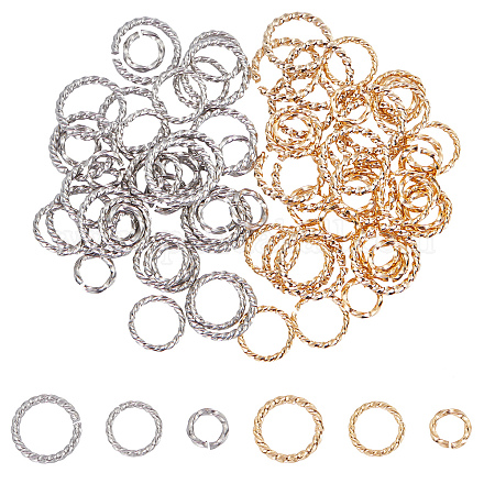 Unicraftale 84Pcs 6 Style 304 Stainless Steel Jump Rings STAS-UN0017-98-1