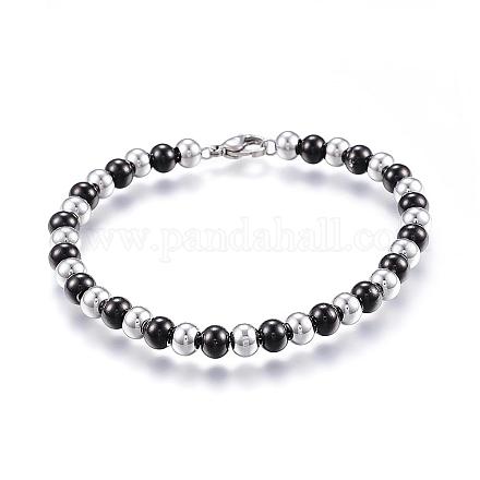 304 Edelstahl Perlen Armbänder BJEW-G544-31A-1