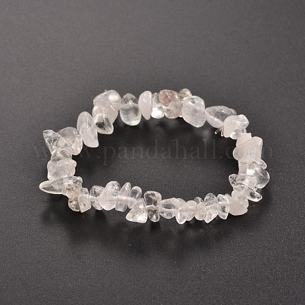 Puces bracelets extensibles en cristal de quartz naturel BJEW-JB01826-05-1