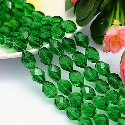 Faceted Polyhedron Imitation Austrian Crystal Bead Strands G-M190-13x10mm-15A-1