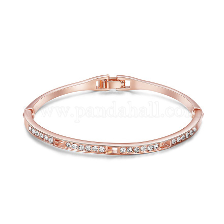 Shegrace bracelet en plaqué or rose véritable micro pave aaa JB242A-1