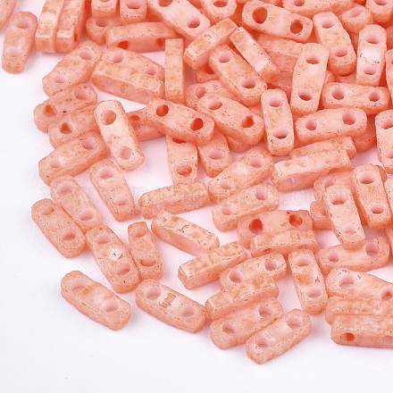 2-Hole Baking Paint Glass Seed Beads SEED-S023-17A-04-1