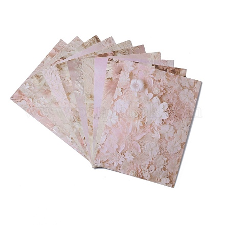 30 foglio di 10 tamponi di carta per scrapbook con fiori di pizzo vintage DIY-C081-01D-1