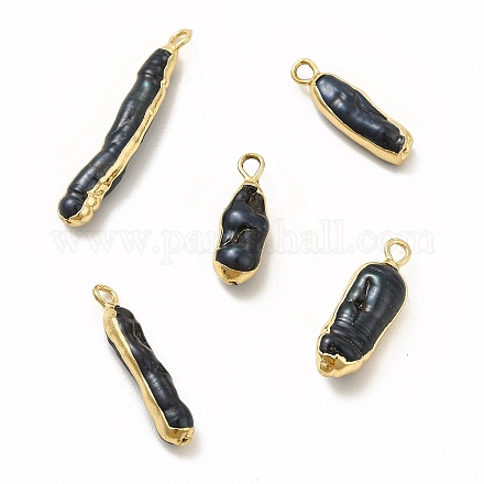 Colgantes de perlas keshi naturales barrocas PEAR-P004-07KCG-1
