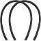 Imitation Leather Bag Handles, for Bag Straps Replacement Accessories, Round, Black, 38x0.8cm, Hole: 2mm