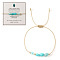 Bohemian Style Copper Amazonite Bead Bracelet with Card, 11 inch(28cm)