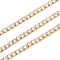 925 Sterling Silver Clear Cubic Zirconia Chains, for Tennis Bracelets Necklaces Making, Real 18K Gold Plated, 2.5x2mm