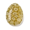 Handmade Millefiori Glass Pendants, Teardrop, Goldenrod, 18x13.5x4.5mm, Hole: 1~1.1mm