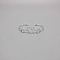 Iron Bangle Makings, with Brass Tray, Heart & Flat Round, Platinum, Tray: 12mm, Inner Diameter: 1-7/8x2-7/8 inch(4.8x7.2cm)