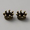 Alloy Rhinestone Settings, Large Hole Beads, Crown, Antique Bronze, Fit for 1.5mm Rhinestone, 11.5x6mm, Hole: 6.5mm