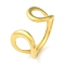 304 Stainless Steel Open Cuff Rings for Women, Irregular, Real 18K Gold Plated, 14mm, Inner Diameter: 18mm