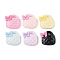 Opaque Cartoon Resin Cabochons, Glitter Powder, Handbag with Botknow, Mixed Color, 22.5x23.5x6.5mm