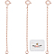 3Pcs 925 Sterling Silver Cable Chain Extender, End Chains with Spring Ring Clasps, with S925 Stamp, Rose Gold, 2 inch(5.1cm)