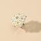Alloy Rhinestone Adjustable Rings, with Imitation Pearls, for Fashionable Index Finger, European and American Jewelry, Platinum