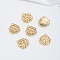 Brass Micro Pave Cubic Zirconia Charms, Real 14K Gold Plated, Cookies, 13x11.5x3.5mm, Hole: 1.4mm