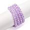 Cubic Zirconia Beads Strands, Faceted, Round, Violet, 4mm, Hole: 0.8mm, about 91pcs/strand, 14.3 inch(36.5cm)