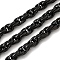 304 Stainless Steel Rope Chains, Unwelded, with Spool, PVD Vacuum Plating, Black, 6mm