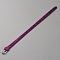 Blank PU Leather Cord Bracelet with Alloy Clasps, Purple, 8-1/2 inch(21.7cm)