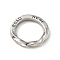 Tarnish Resistant 304 Stainless Steel Linking Rings, Ring with Word ROAD HERE, Stainless Steel Color, 25x3mm