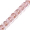 Gold Sand Lampwork Beads Strands, Tulip, Pink, 12x10mm, Hole: 1.2mm, about 33pcs/strand, 31~32cm