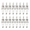 60Pcs Tibetan Style Alloy Pendants for Halloween, Skeleton, Antique Silver, 39x9x2.5mm, Hole: 1.6mm