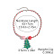 Christmas Acrylic Pendant Polyester Cord Necklaces with Alloy End Chains, Platinum, Green, Christmas Tree, 16.93 inch(43cm), Pendant: 35mm long