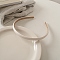 PU Hair Bands, Solid Simple Hair Accessories for Women, White, 140x125x10mm