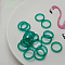 1Pc Acrylic Plain Band Rings, Dark Cyan, Inner Diameter: 17mm