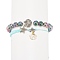 2Pcs 2 Style Natural Lava Rock & Synthetic Hematite Stretch Bracelets Set with Alloy Shell, Starfish Braided Bead Bracelets for Women, Inner Diameter: 1-1/4~3-1/2 inch(3.3~9.1cm), 1Pc/style