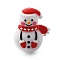 Christmas Theme Silicone Focal Beads, DIY Necklaces Making, White, Snowman, 30x23x16.5mm, Hole: 2mm