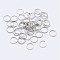 Anti-Tarnish Rhodium Plated 925 Sterling Silver Open Jump Rings, Round Rings, Platinum, 20 Gauge, 6x0.8mm, Inner Diameter: 4mm, about 116pcs/10g